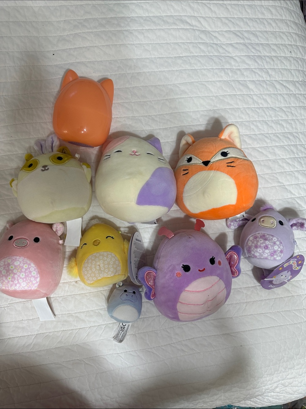Plush Animal Assortment - Orange, Purple, Pink, Yellow Cute Pet sqishmallows